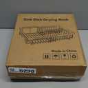 romision Expandable Dish Drying Rack Over The Sink Small Metal Stainless Steel Plate Holder for Compact Kitchen, Space Saving Modern Silver Hanging Drainer