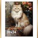 20x24 Picture Frame Rose Gold Aluminum Wall Frame with Real Glass, 16x20 Frame with Mat or 20 x 24 Without, Large Metal Poster Frames for Horizontal or Vertical Display