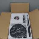 ZMISHIBO 42 Inch Ceiling Fan with Light, App&Remote Control, Flush Mount Low Profile, Dimmable 20W LED Light, Quiet Reversible Motor for Bedroom, Living Room, Apartment, Black