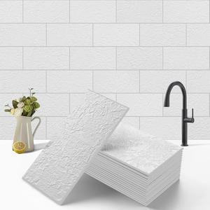 V-MOZZA 100-Piece Peel and Stick Backsplash, 3" x 6" Peel and Stick Wall Tiles PVC Subway Tile Stick on Backsplash for Kitchen Fireplace Bathroom