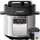 Fullwill Electric Pressure Cooker Uni 6qt, 9-in-1 Multi-Functional Slow Cooker, Rice Cooker, Yogurt Maker, Cake Maker, Saut Pan, Steamer, Food Warmer, Soup Maker (Silver)
