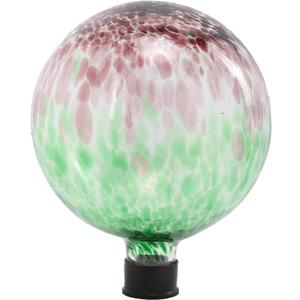 Gazing Ball 10 Inch Glass Reflective Garden Globe Outdoor Gazing Globe Sphere Yard Ornament for Garden Yard Home Outdoor Decoration Gift for Women (Green) (Brown)