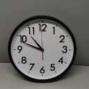 AKCISOT 14 Inch Wall Clock Silent Non-Ticking Modern Wall Clocks Battery Operated - Analog Classic Clock for Office, Home, Bathroom, Kitchen, Bedroom, School, Living Room(Black)