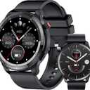 Smart Watch for Men Women, 1.39" Round GPS Watcher with 110+ Sports Modes, Blood Pressure/Heart Rate/Blood Oxygen/Sleep Monitor, IP67 Waterproof Smartwatch for Android iOS (Black)