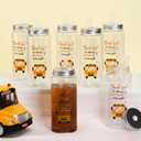 Skylety 24 Pcs School Bus Driver Gift Cup Bulk, School Bus Driver Appreciation Gifts 4 oz Plastic Cup Thank You for Always Going The Extra Mile Tumbler with Lids and Straws for Men Drivers