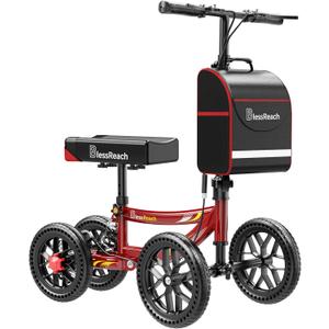 BlessReach All Terrain Knee Scooter for Adults Foot Injuries,11” Big Wheels