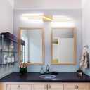 SOLFART Bathroom Lighting Fixtures Over Mirror Dimmable Bronze LED Vanity Lights for Bathroom 40 Inch Wall Lights