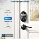 Veise Keyless Entry Door Lock, Electronic Keypad Deadbolt, Keyed Entry, Auto Lock, Anti-Peeking Password, Back Lit & Easy Installation Design, Matte Black