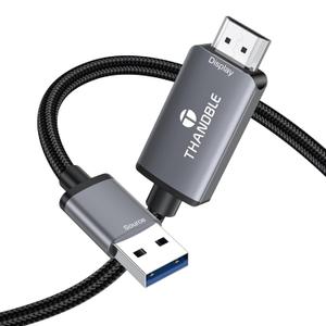 USB to HDMI Adapter Cable 6FT, 1080P 60Hz USB A 3.0 to HDMI Adapter for Monitor, TV, Projector, Compatible with Mac OS Windows 7/8/10/11 - Requires Driver Installation