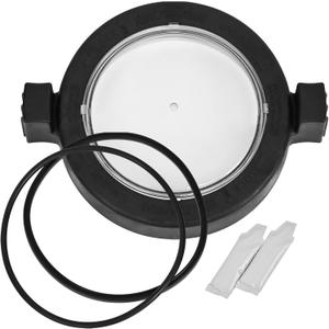 Swimming Pool Pump Cover Replacement kit R0445800 R0446200 Black Lid with Locking Ring and O-Ring Compatible with Jandy FloPro FHPM Series Pump