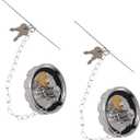 maXpeedingrods 2 Pcs Aluminum Locking Diesel Fuel Cap for Freightliner Kenworth Peterbilt Western Star Semi Trucks, Replacement 572.1036, SNV431089