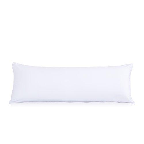 Evolive Ultra Soft Microfiber Body Pillow Cover/Pillowcases 21"x54" with Hidden Zipper Closure (21"x54" Body Pillow Cover, White)