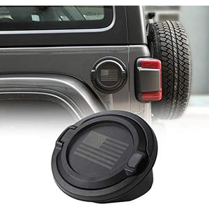 JeCar Gas Tank Cover Aluminum Alloy Fuel Filler Door Cover Compatible with Jeep Wrangler 2018-2024 JL & Unlimited, US Flag
