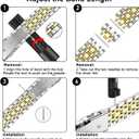 MioHHR Slim Metal Band Compatible with Apple Watch Band 42mm(Series 11 10) 41mm(Series 9 8 7) 40mm(Series 6 5 4 SE3/2/1) 38mm(Series 3 2 1),Stainless Steel iWatch Bands for Women,Silver/Gold