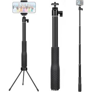 360 Waterproof Selfie Stick w Tripod Stand for GoPro - Underwater Stick Pole for Insta360 Hero 13 12 11 10 9 AKASO DJI OSMO Vlog Diving Extended Monopod w Phone Holder&Hand Strap