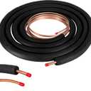 Iron Forge Tools HVAC Line Set Insulation - 25ft 3/4 & 3/8 Seamless Copper AC Line Insulation with .55 inch EPDM Refrigerant Lines for Air Conditioner & Heat Pump