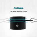 Anovo Flag Pole Rings, Aluminum Alloy Flagpole Rings 360 Rotating Anti Wrap Flag Mounting Ring, Spinning Flag Pole Clips with Carabiner for 0.75-1.02 Inch Diameter- Pack of 4 (Black)