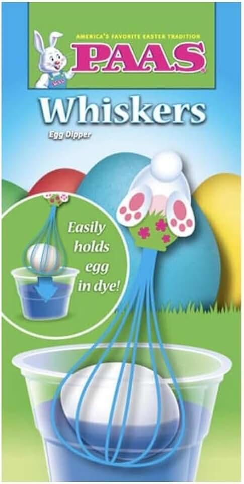 PAAS Whiskers: Bunny Bottom Egg Dipper, Dye Eggs with No Mess! 2 Pack