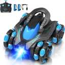 Eulogia RC Stunt Car for Boys 5-12, High Speed 360 Rotating, Drift 4WD Remote Control Car with Headlights, 2.4GHz Electric Rechargeable Race Stunt Toy Car for Boys Girls Birthday (Blue)