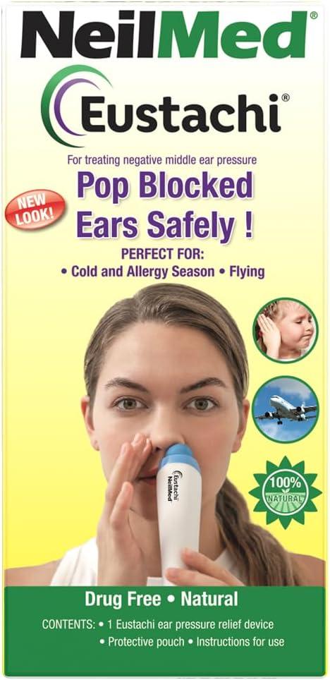 NeilMed Eustachi-Eustachian Tube Exercise-Pop Blocked Ears Safely. Helps Relieve Ear Pressure, Mfg Date 08/24
