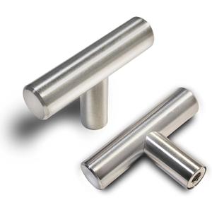 REGARSUN 6 Pack Brushed Nickel Cabinet Knobs Single Hole Stainless Kitchen Cabinet Pulls Drawer Handles Dresser Pulls 2 inch Total Length Stain Nickel Silver