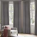ANRODUO Rod Pocket and Back Tab Pleated Blackout Curtains with Hooks, Rings, Grey Curtains 63 Inches Long 2 Panels, Thermal Insulated Room Darkening Living Room Bedroom Curtain, 42x63 Inches