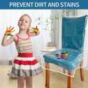 6 Pack Plastic Chair Covers, Clear Dining Room Chairs Cover Set, Transparent Waterproof Seat Protector from Cat Scratch, Dust, Spill, Pet Hair and Easy Clean