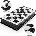 Chess Sets Travel Board Games: Magnetic Folding Chess Board with Instructions Teen Gifts Family Games Educational Toys for Kids and Adults 9.5 Inch