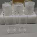 12 Pcs Glass Cylinder Vases for Centerpiece, 6 Inch Clear Cylinder Vase Bulk Small Glass Candle Holder Vases for Flowers Wedding Home Party (12)