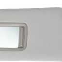 Gray Sun Visor Left Driver Compatible with Corolla 2009 2010 2012 2013 W/Mirror Front Left Side Sunvisor 74320-02711-E0
