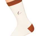 2 x loomdale comfort coffee socks for hiking running everyday wear (US, Numeric, 5, 11, Regular, Regular, Ivory White)