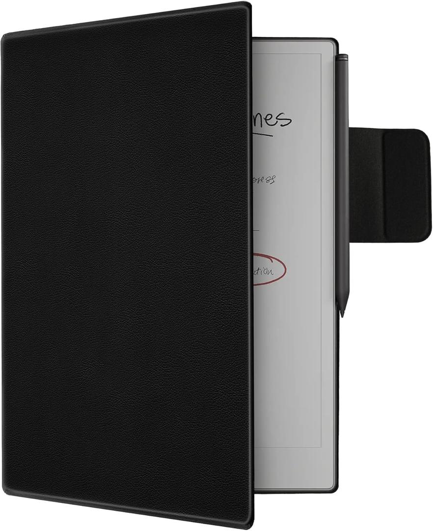 WALNEW Case for 11.8" Remarkable Paper Pro Tablet (2024 Released), Auto Sleep/Wake Protective Cover with Pen Clasp, Magnetic Slim Book Folio Cover for Remarkable Paper Pro, Black