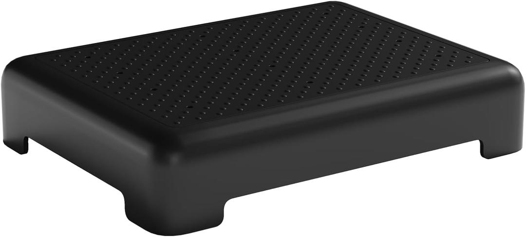 Mobility One Step Stool for Adult Elderly, Non-Slip Heavy Duty Indoor Outdoor Step Platform Assistive Device, Portable Riser for Car, Bed, Door, Stair, Bathroom, Black-Black