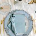 Spsyrine Antique Blue Charger Plates Set of 6, 13" Chargers for Dinner Plates, Wedding, Banquets, Party
