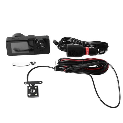Zohisin 3 Channel Cam Front Inside Rear 1080P HD Dashboard Camera Recorder with Parking Monitoring for Cars Driving and Parking Security Comprehensive Coverage Vehicle DVR System