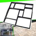 CJGQ 20"x20"x1.8" Plus Size Walk Maker Reusable Concrete Path Maker Molds Stepping Stone Paver Lawn Patio Yard Garden DIY Walkway Pavement Paving Moulds (8-Grid) (1PACK)