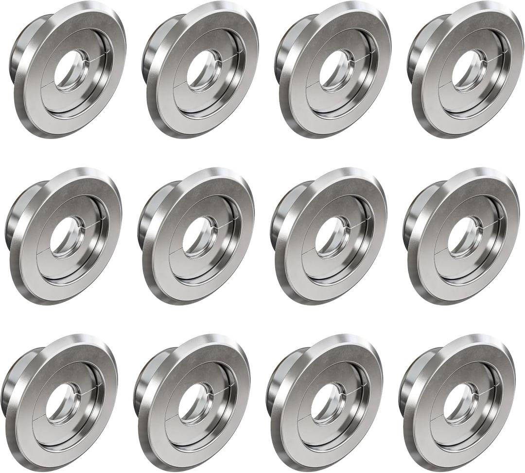 Retrofit Recessed Fire Sprinkler Escutcheon 1/2 in. IPS - Split 3 Piece in Chrome Plated - Depth Adjustment Range up to 3/4 in. for Fire Sprinkler Trim
