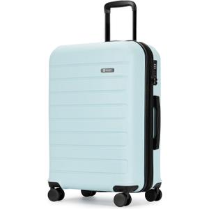 Expandable Luggage, ABS Hard Shell Travel Case with TSA Lock, Spinner Wheels and Scrub Resistant (Sky Blue, Carry-On 20-Inch)
