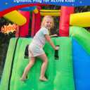 9-in-1 Kids Bounce House Ages 36, Inflatable Bouncy Castle with Water Slide for Wet or Dry Play, Plus Trampoline, Climbing Wall, Ball Pit & Play Cannon for Indoor/Outdoor Fun