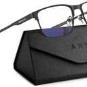 ANYLUV Blue Light Glasses for Men/Women, Lightweight Blue Light Blocking Glasses, Anti-Eye Strain Computer Glasses for Gaming ((Everyday Protection) 01- Black/Black)