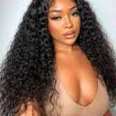Natural Black Claw Ponytail Extension Wavy 16" Synthetic Curly Fake Clip in Extensions Wig Hair Pieces Fluffy Not Easily Knotted Clips on Ponytails for Women Wedding Party Daily Use 6 Oz