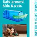 Blinc [2-Pack] Humane Mouse Trap - Catch and Release No-Kill Rodent Traps for Indoors & Outdoors - Safe for Children & Pets - Reusable Mouse Catcher for Kitchen, Pantry & Garage (Transparent Blue)