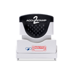 stampersDIRECT - ACCU-STAMP®2 2-Color ENTERED Red and Blue Ink