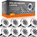 INCX 4.6 inch Solar Lights for Outside,8 Pack Solar Light Outdoor Waterproof, Garden Lights Landscape Lighting for Patio Pathway Lawn Driveway Walkway White