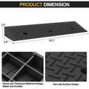 2 PCS 3.9" Rise Rubber Curb Ramp Threshold Ramps,Heavy Duty 3 Tons Capacity