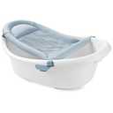 Skip Hop Baby Bath Tub 4-in-1 Grow with Baby Infant to Toddler Bathtub with Supportive Sling and Sit-Up Support Wave Age 0m+