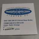 Novelty Lights 25 Pack G40 Orange Outdoor Globe Bulbs, Light Bulbs Glass Incandescent Bulbs with 3000 Hour Lifespan, Globe String Lights Replacement Bulbs