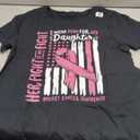 Breast Cancer Flag I Wear Pink Daughter Her Fight My Fight T-Shirt