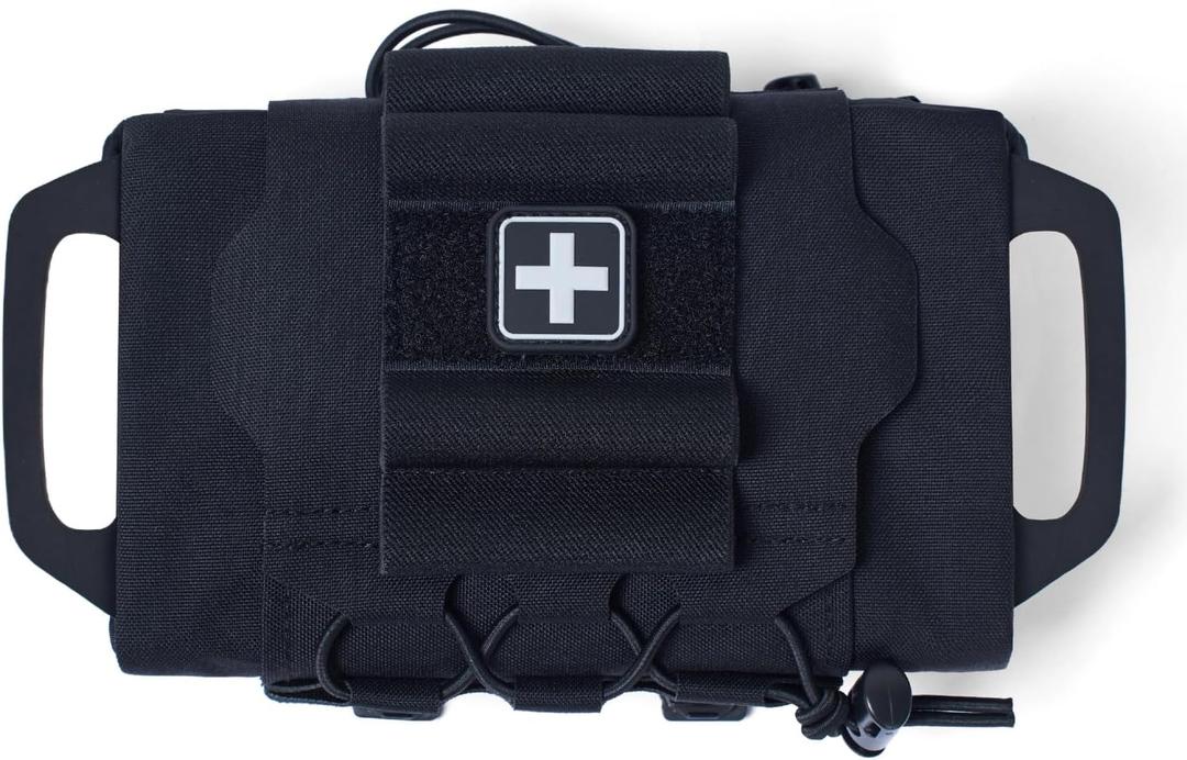 Outdoor Tactical Field-Ready Molle Pouch Quick First Aid Pouch Two-Component Organizer System with Ruggedized Carry Dense Rubber Grip Handle Bag Molle Accessories