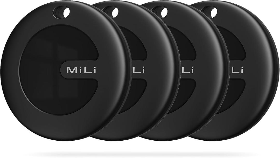 MiLi MiTag Bluetooth Tracker for Android, Smart Air Tracking Tag/Key Finder/Luggage Tracker/Item Locator for Google Find My Device (Find Hub) App, 4 Pack